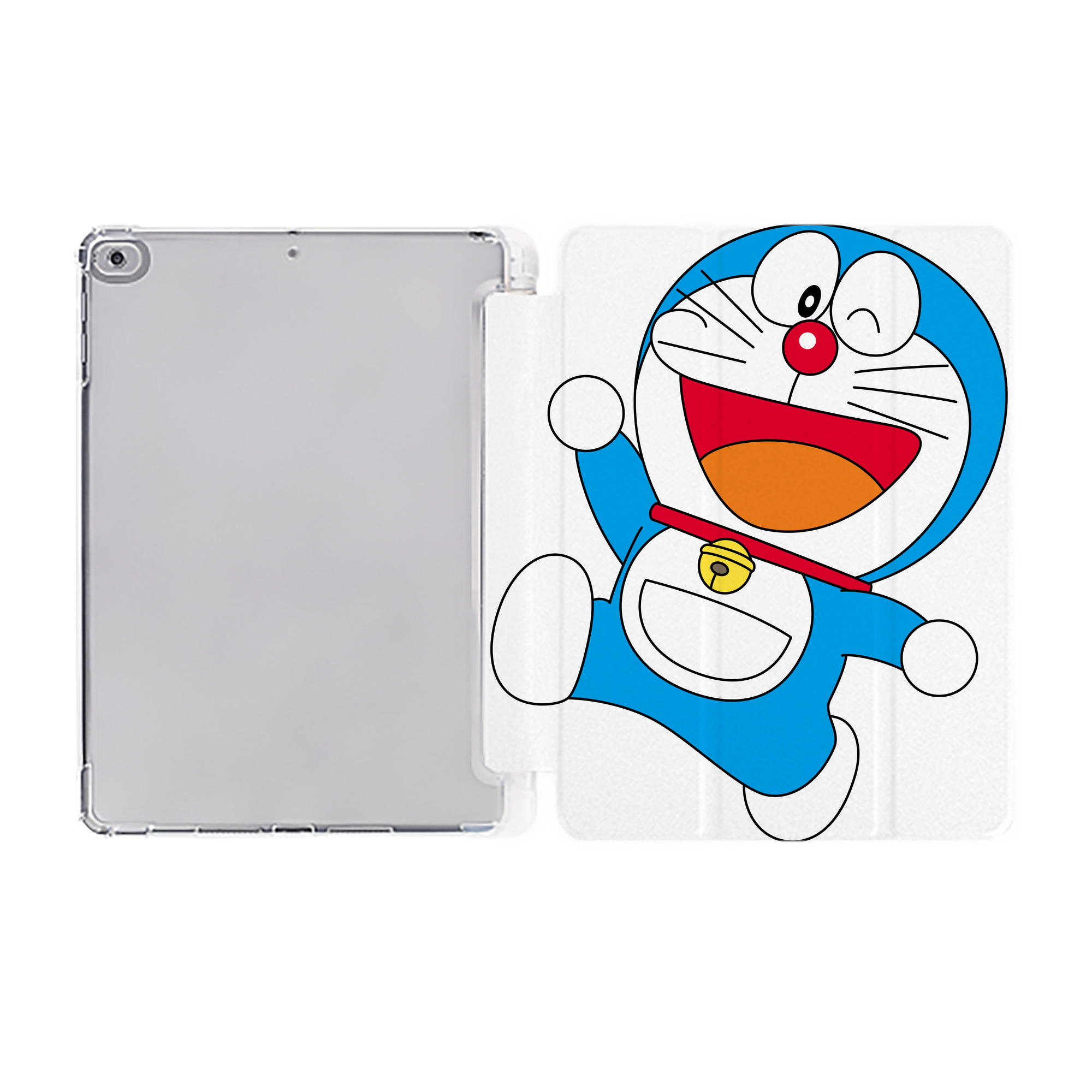 （画像用） ドラえもん Doraemon IPad ケース ペン収納付き 三つ折りスタンド PUレザー×シリコン 対応機種9.5/10.5/10.9インチ